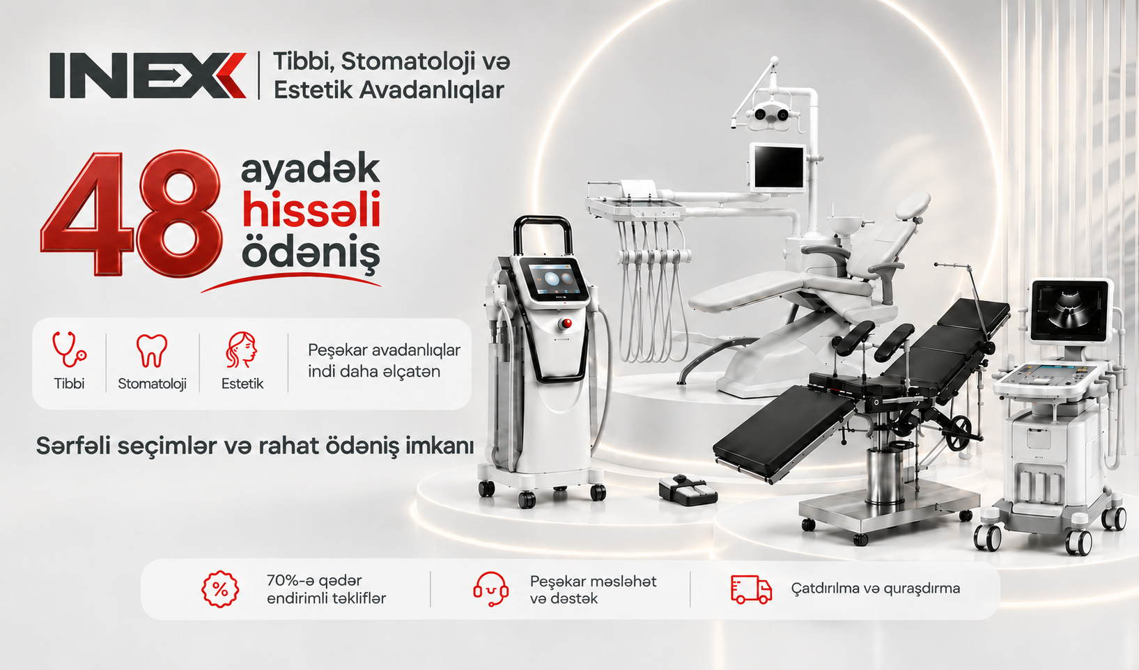 48 ayadək hissəli ödəniş — Tibbi, Stomatoloji və Estetik Avadanlıqlar